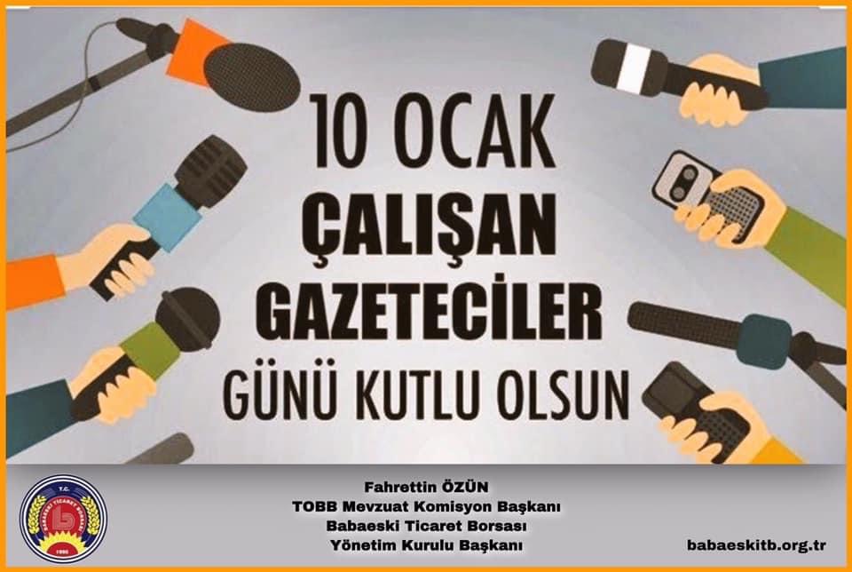 Çalışan Gazeteciler Günü Kutlu Olsun