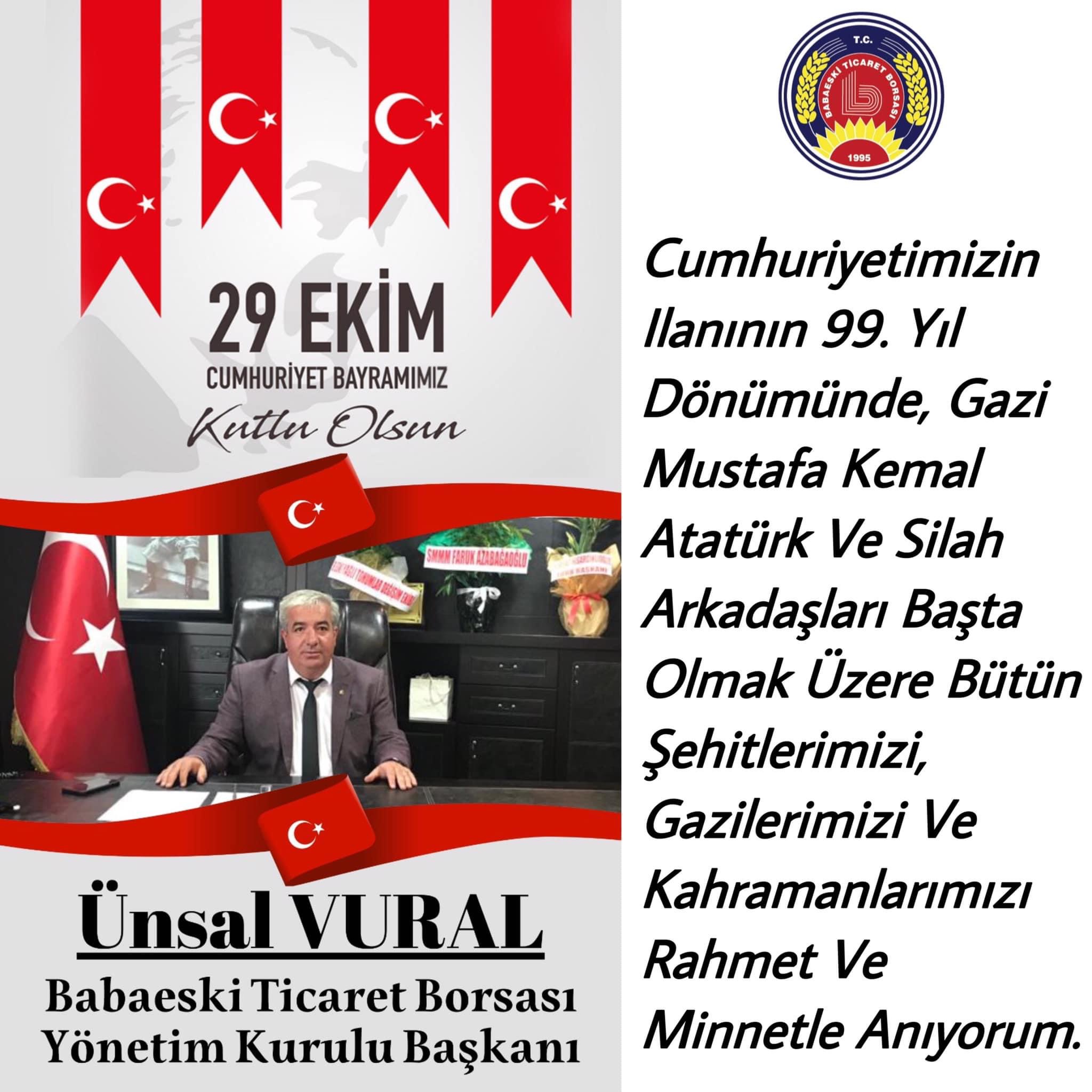 Cumhuriyet Bayramımız Kutlu Olsun 